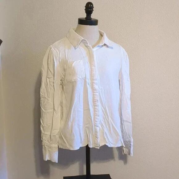 Dazy white button down top size Medium - Picture 1 of 5